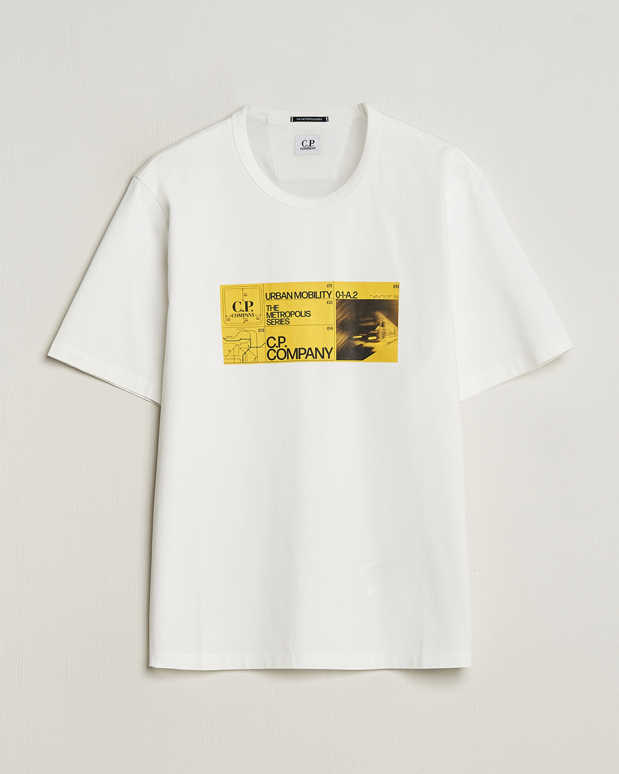 Herre | T-Shirts | C.P. Company | Metropolis Mercerized Jersey Logo T-Shirt White