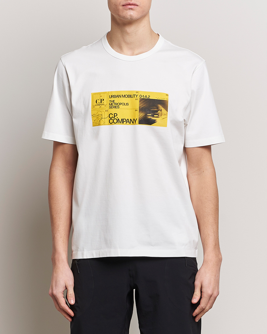 Herre | Kortermede t-shirts | C.P. Company | Metropolis Mercerized Jersey Logo T-Shirt White