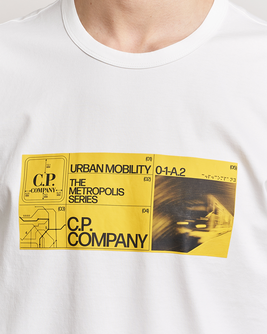 Herre | T-Shirts | C.P. Company | Metropolis Mercerized Jersey Logo T-Shirt White