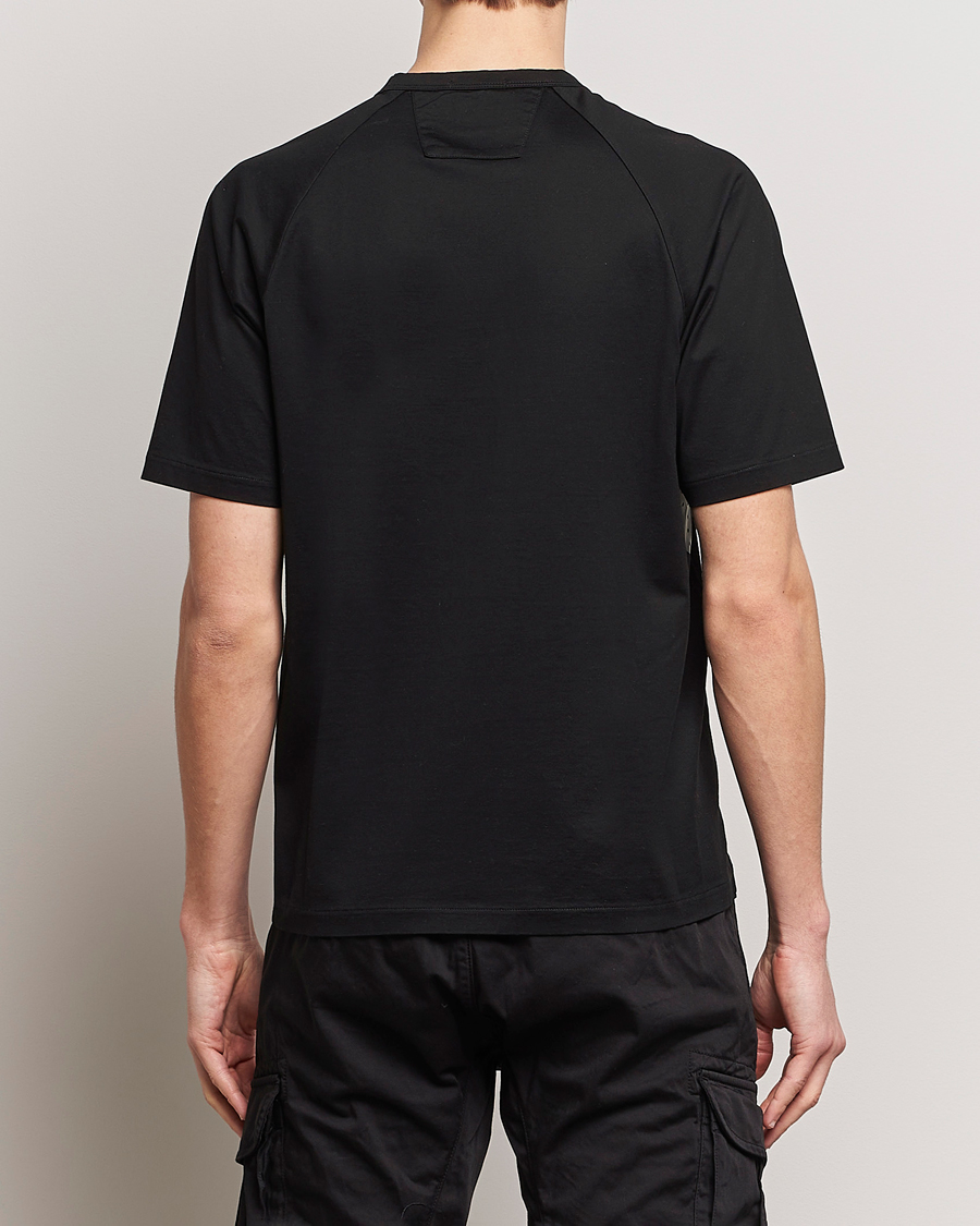 Herre | T-Shirts | C.P. Company | Metropolis Mercerized Jersey Tonal Logo T-Shirt Black