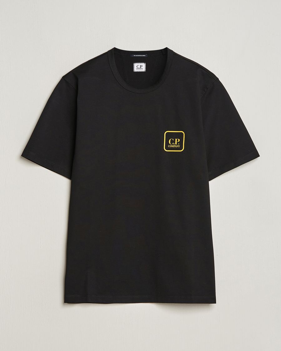 Herre | T-Shirts | C.P. Company | Metropolis Mercerized Jersey Back Logo T-Shirt Black