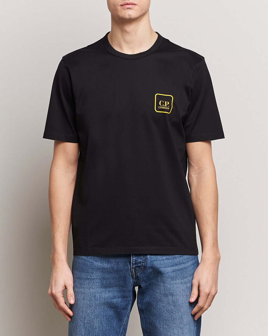 Herre | Svarte t-skjorter | C.P. Company | Metropolis Mercerized Jersey Back Logo T-Shirt Black