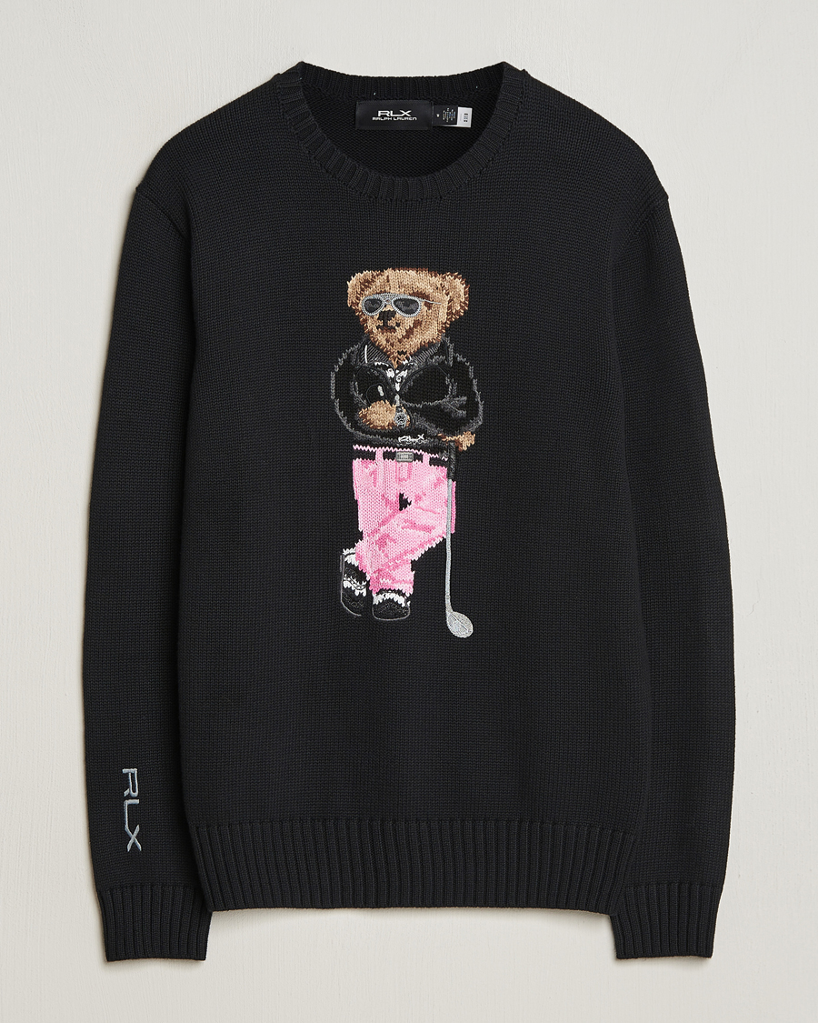 Herre | Gensere | RLX Ralph Lauren | Bear Golfer Knitted Sweater Polo Black