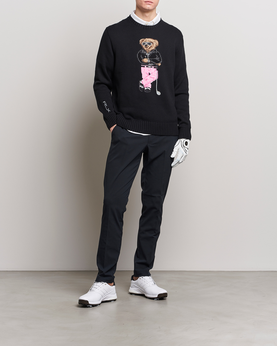 Herre | Gensere | RLX Ralph Lauren | Bear Golfer Knitted Sweater Polo Black