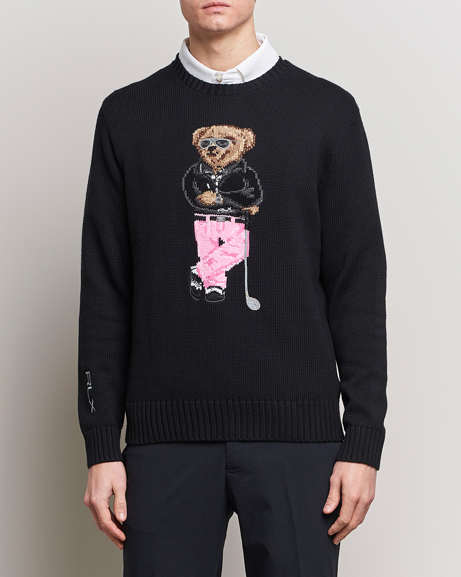 Herre | Gensere | RLX Ralph Lauren | Bear Golfer Knitted Sweater Polo Black