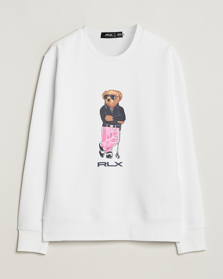 Herre | Gensere | RLX Ralph Lauren | Bear Golfer Double Knit Sweater Ceramic White