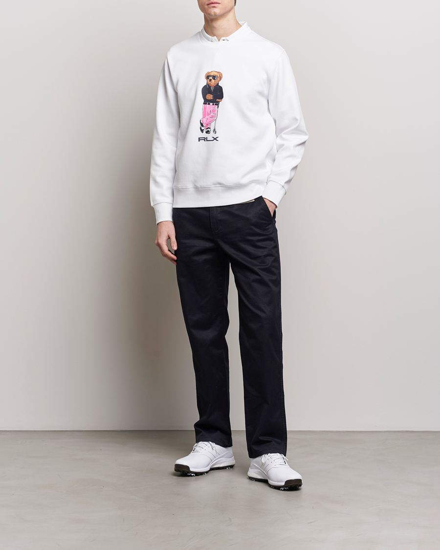 Herre | Gensere | RLX Ralph Lauren | Bear Golfer Double Knit Sweater Ceramic White