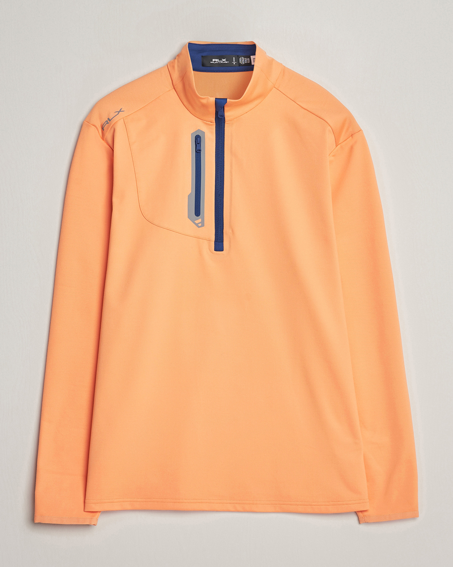 Herre | Gensere | RLX Ralph Lauren | Luxury Jersey Half Zip Poppy Orange