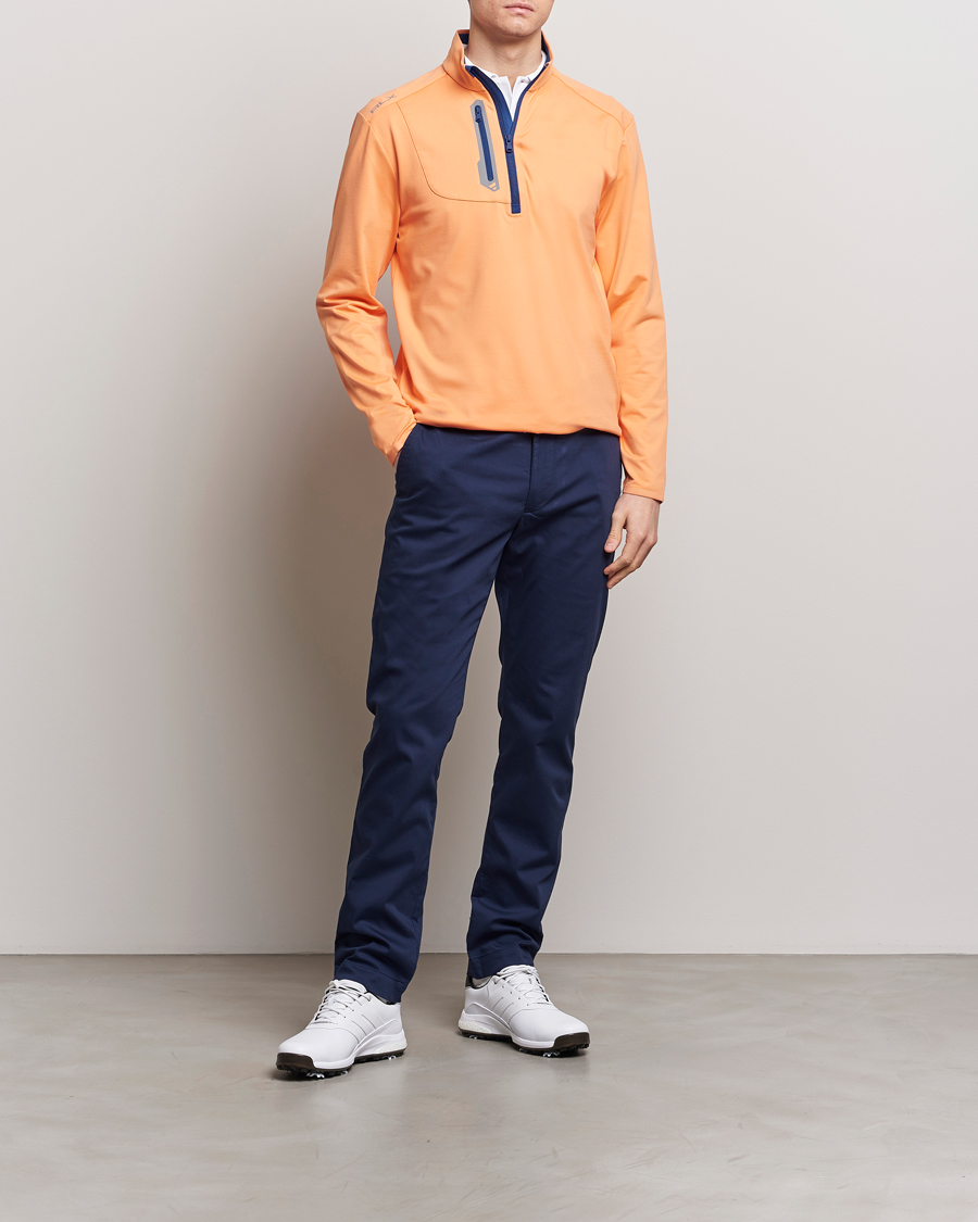Herre | Gensere | RLX Ralph Lauren | Luxury Jersey Half Zip Poppy Orange