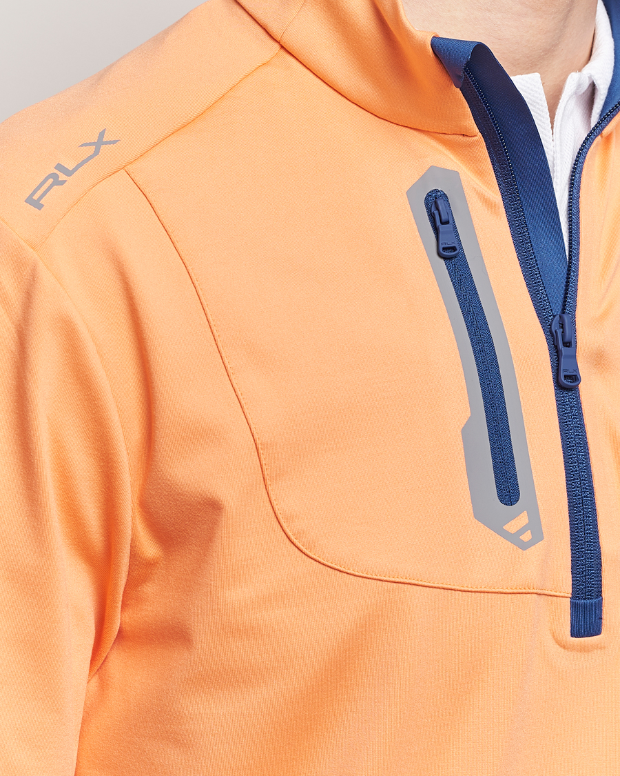 Herre | Gensere | RLX Ralph Lauren | Luxury Jersey Half Zip Poppy Orange