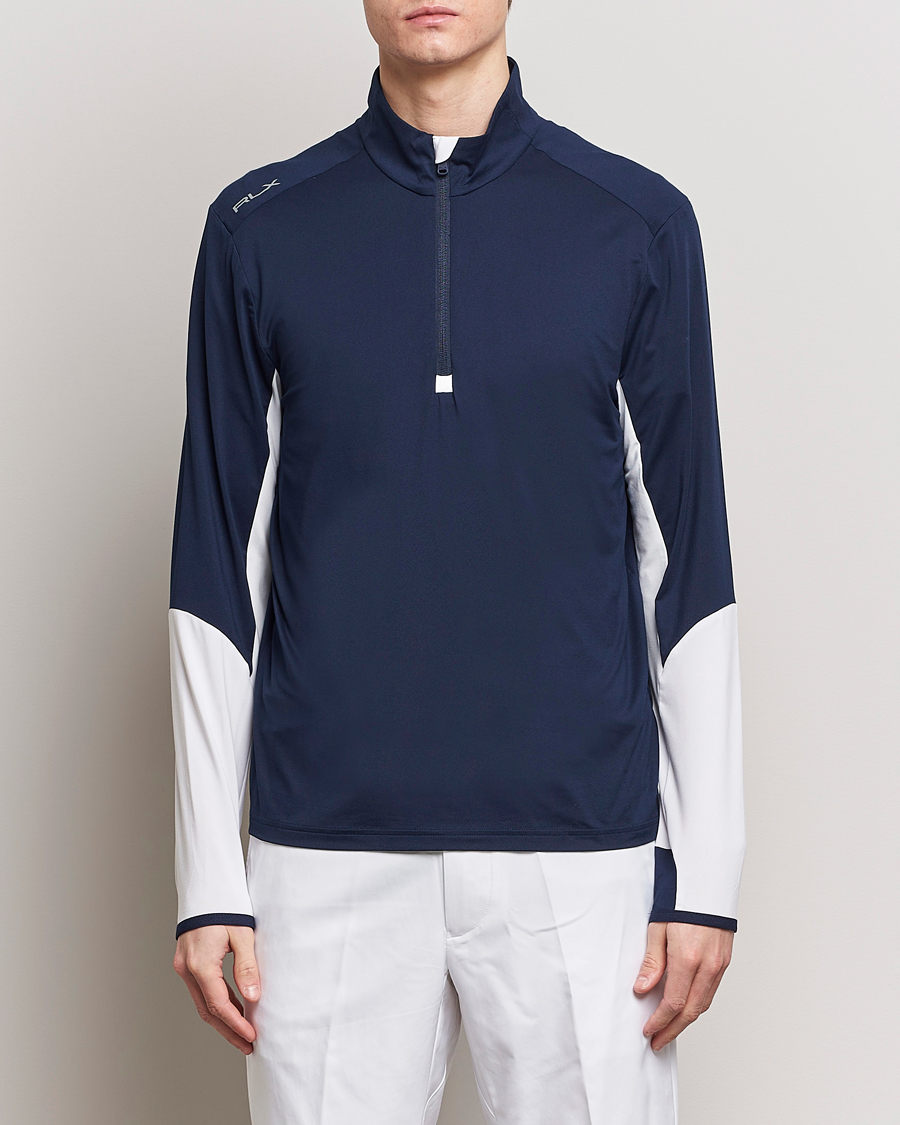 Herre | RLX Ralph Lauren | RLX Ralph Lauren | Long Sleeve Airflow Half Zip Navy/White