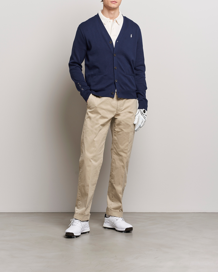 Herre | Gensere | RLX Ralph Lauren | Cotton Cardigan Refined Navy