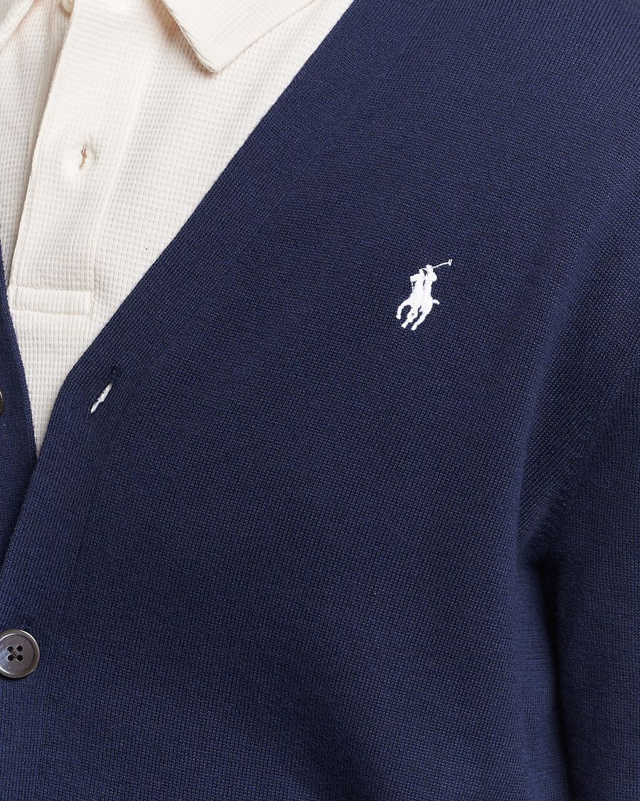 Herre | Gensere | RLX Ralph Lauren | Cotton Cardigan Refined Navy