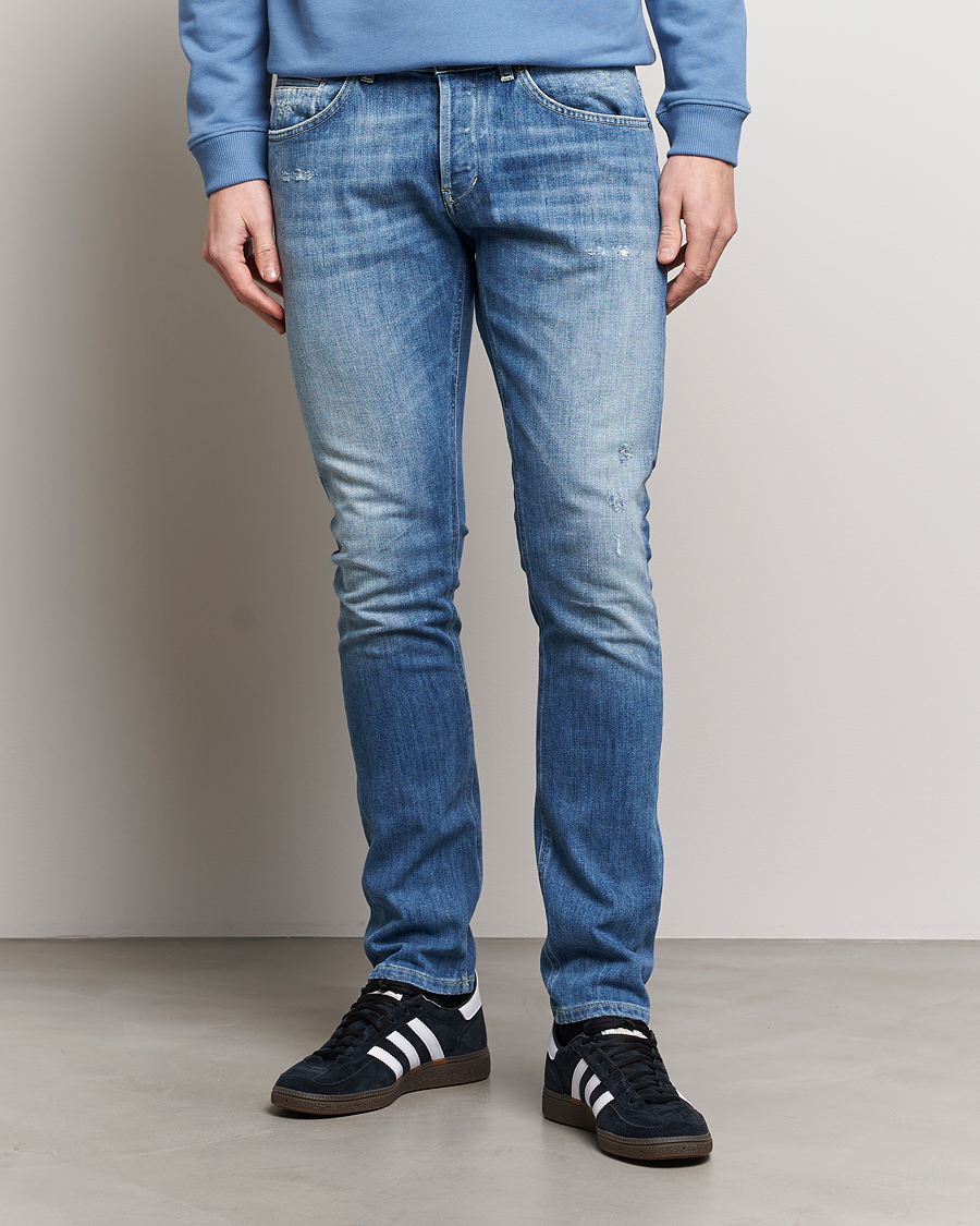 Herre | Klær | Dondup | George Distressed Jeans Light Blue