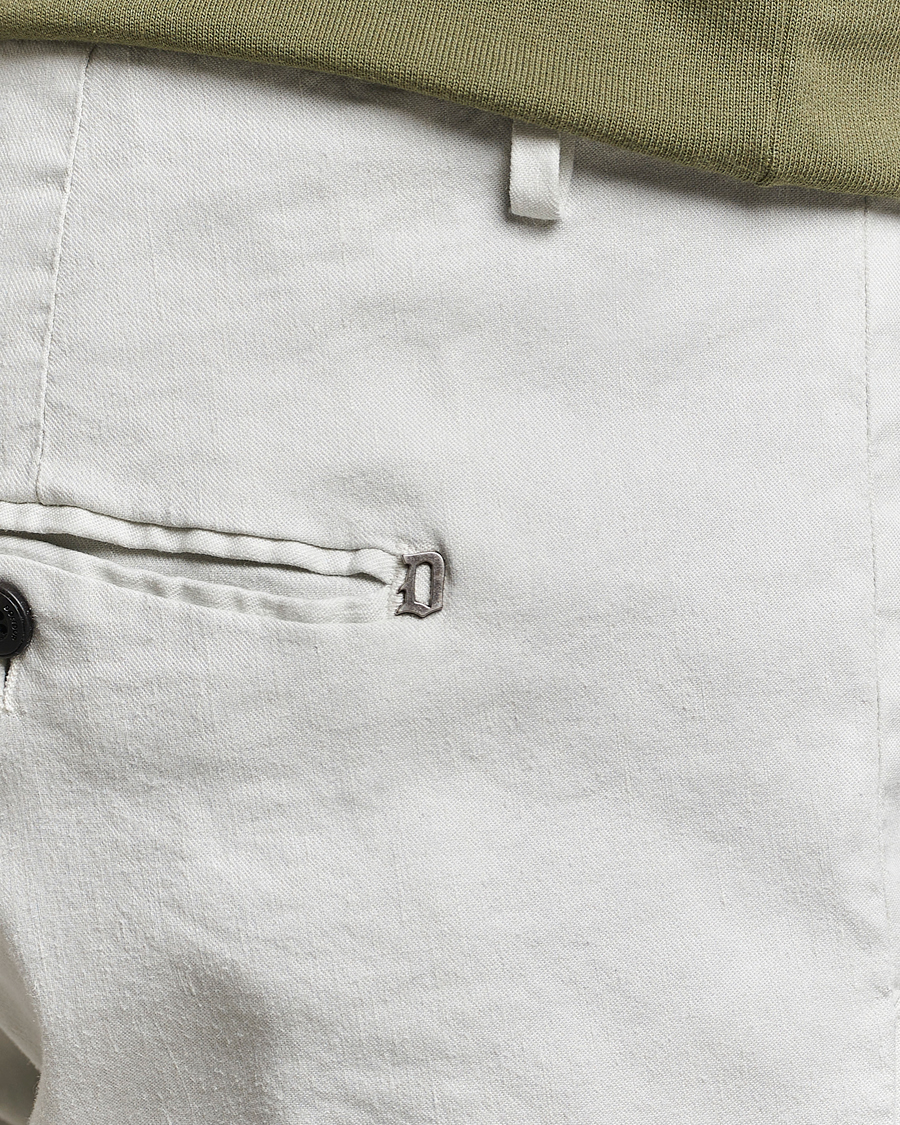Herre | Bukser | Dondup | Gaubert Linen Stretch Chinos Light Grey