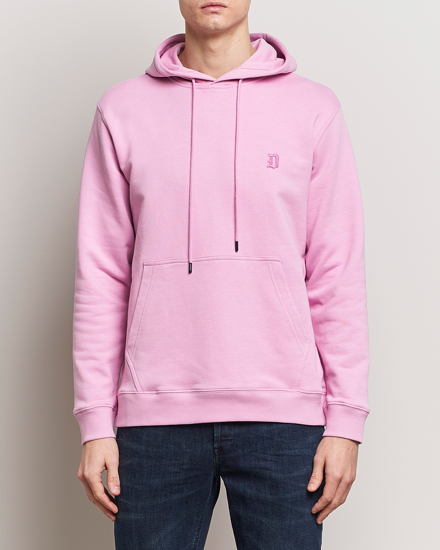 Herre | Hettegensere | Dondup | Logo Hoodie Washed Pink