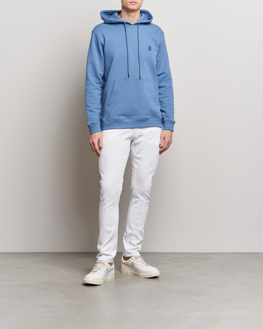 Herre | Gensere | Dondup | Logo Hoodie Washed Blue