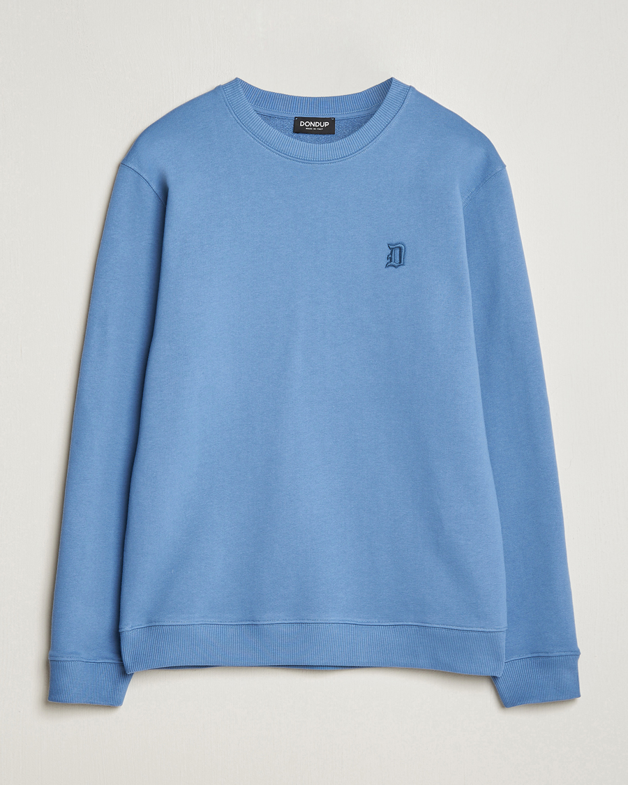 Herre | Gensere | Dondup | Loco Crew Neck Sweatshirt Washed Blue