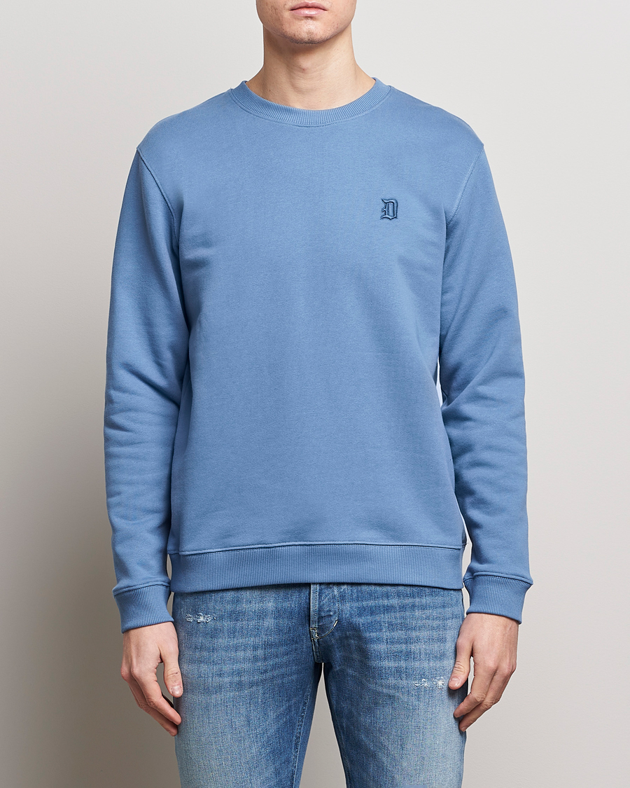 Herre |  | Dondup | Loco Crew Neck Sweatshirt Washed Blue
