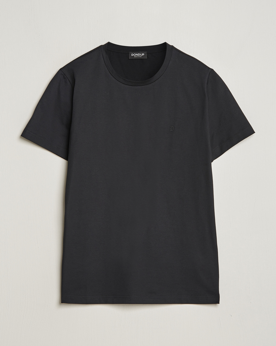 Herre | T-Shirts | Dondup | Logo Crew Neck T-Shirt Black
