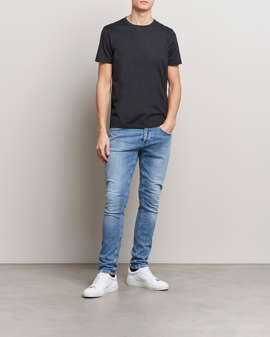 Herre | T-Shirts | Dondup | Logo Crew Neck T-Shirt Black
