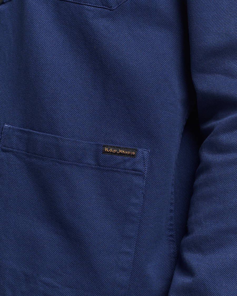 Herre | Skjorter | Nudie Jeans | Barney Worker Overshirt Mid Blue