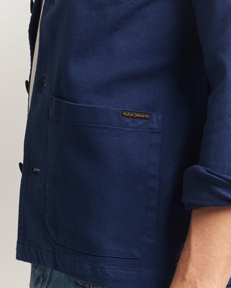 Herre | Skjorter | Nudie Jeans | Barney Worker Overshirt Mid Blue