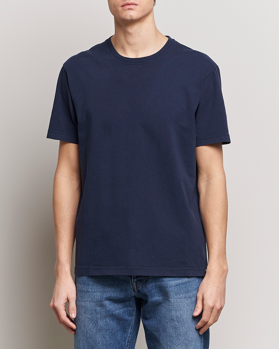 Herre | Klær | Nudie Jeans | Uno Everyday Crew Neck T-Shirt Blue