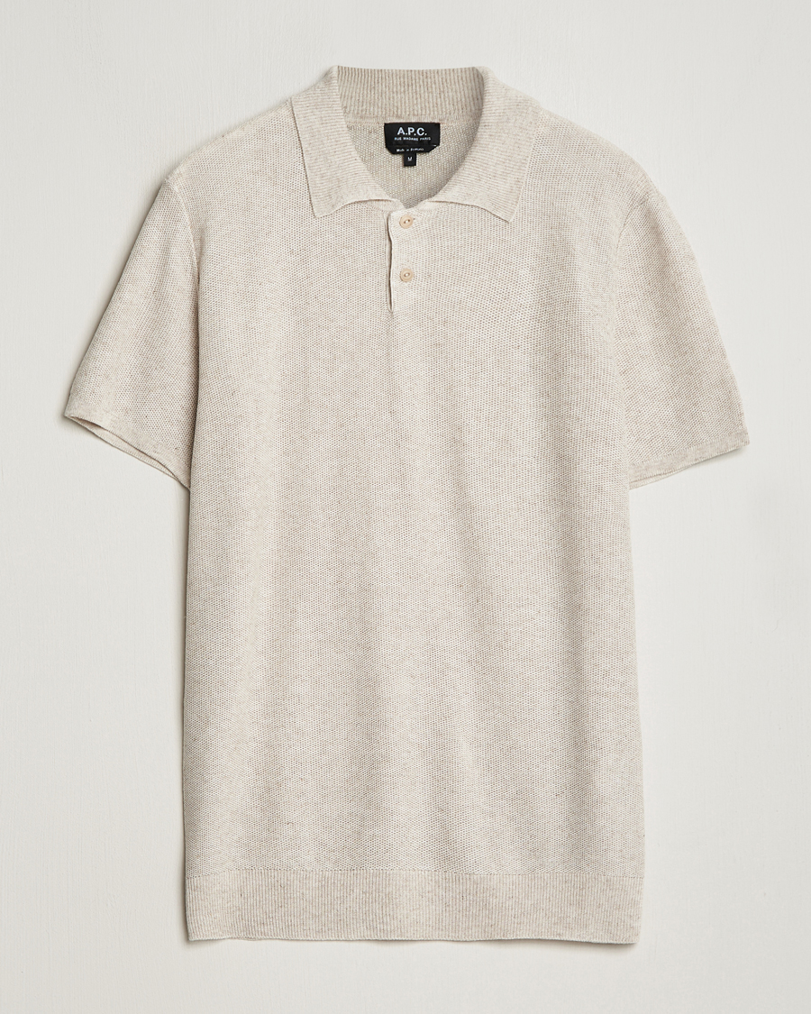 Herre | Pikéer | A.P.C. | Jay Knitted Polo Beige