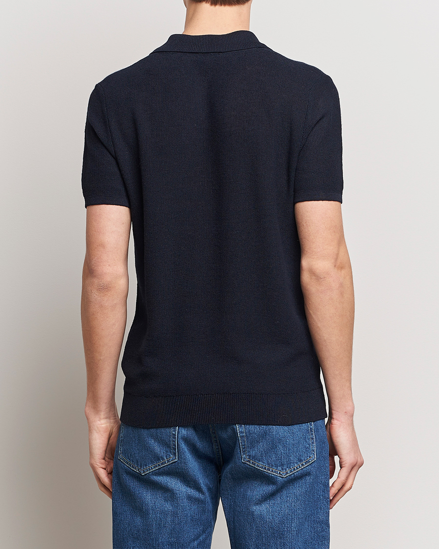 Herre | Pikéer | A.P.C. | Jay Viscose/Linen Polo Dark Navy