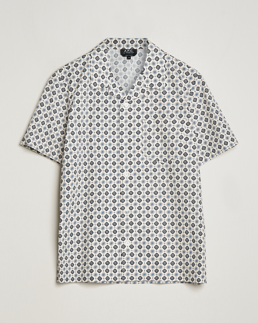 Herre | Skjorter | A.P.C. | Lloyd Printed Resort Shirt Off White