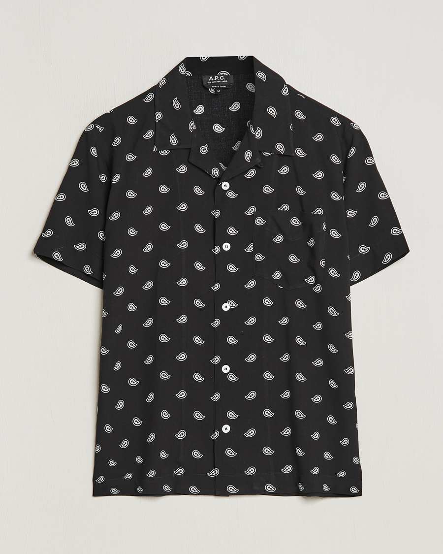 Herre | Skjorter | A.P.C. | Lloyd Printed Paisley Resort Shirt Black