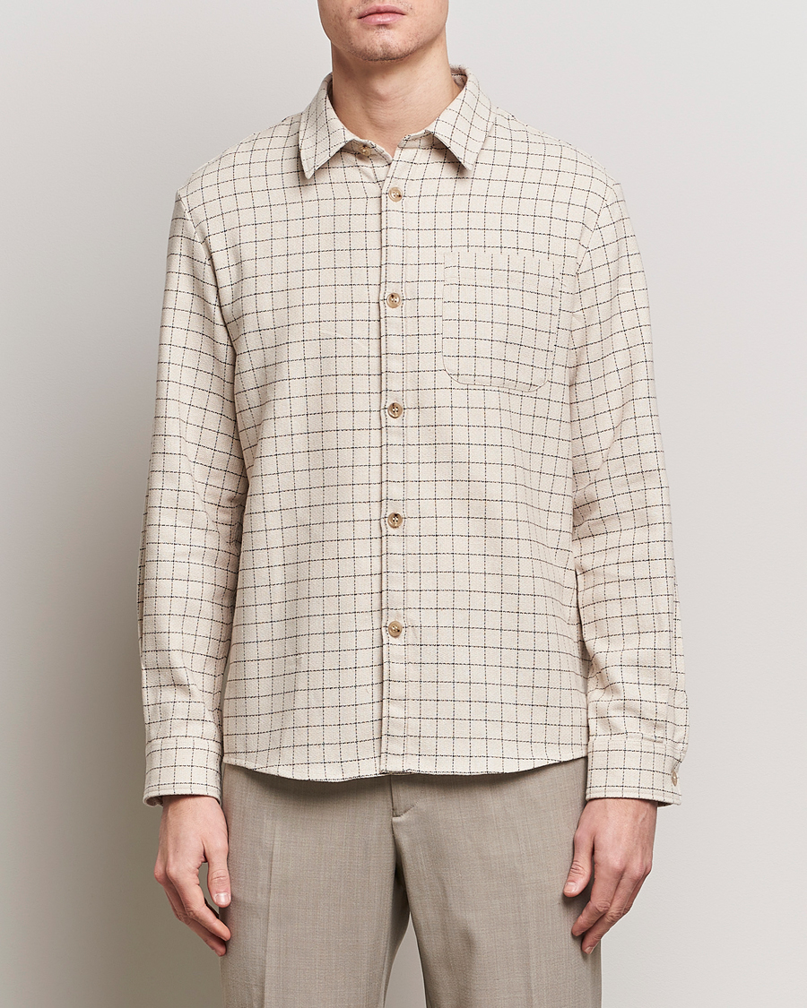 Herre |  | A.P.C. | Trek Checked Overshirt Ecru