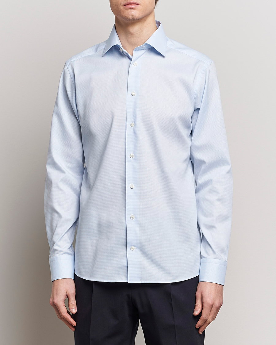 Herre |  | Eton | Slim Fit Twill Shirt Light Blue