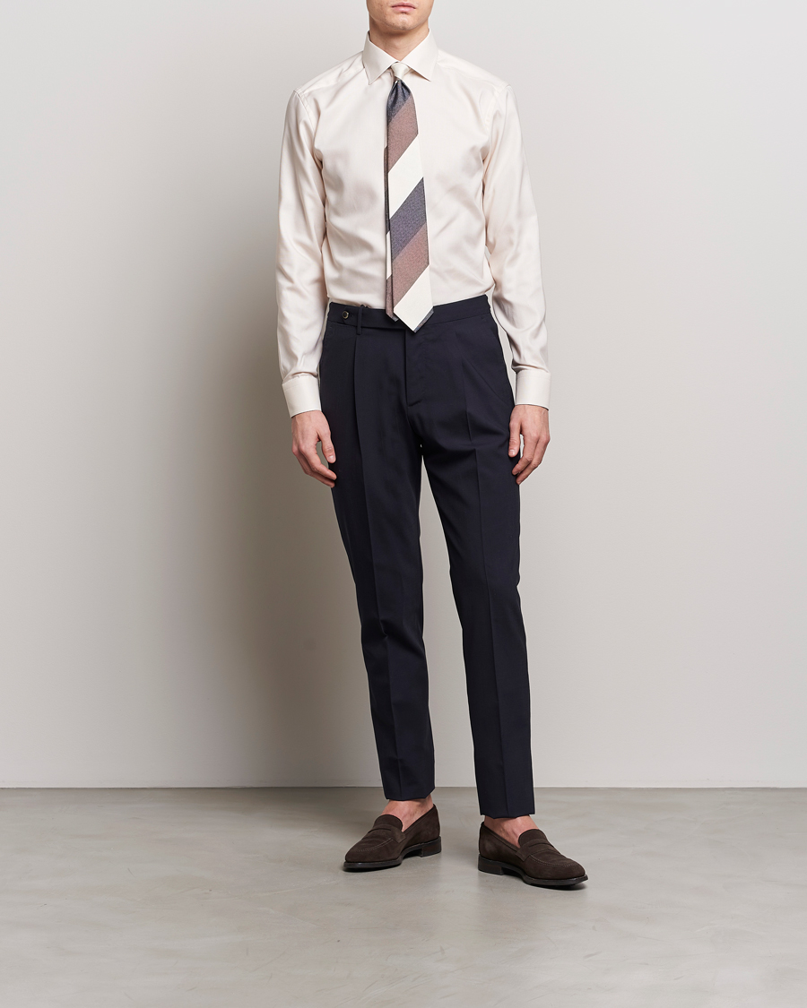 Herre | Skjorter | Eton | Slim Fit Twill Shirt Light Yellow