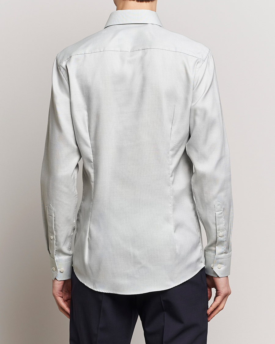 Herre | Skjorter | Eton | Slim Fit Twill Shirt Mid Green