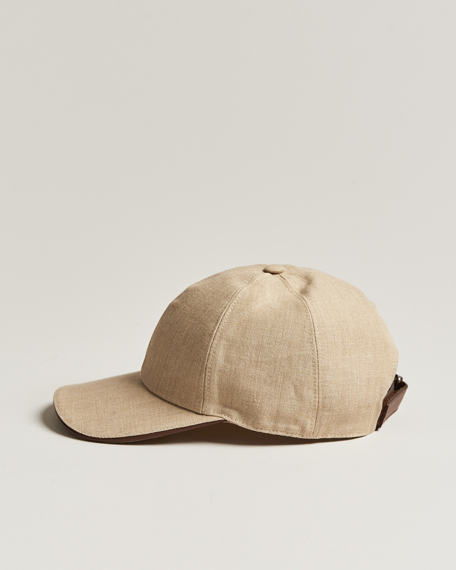 Herre | Business & Beyond | Eton | Solid Linen Cap Beige