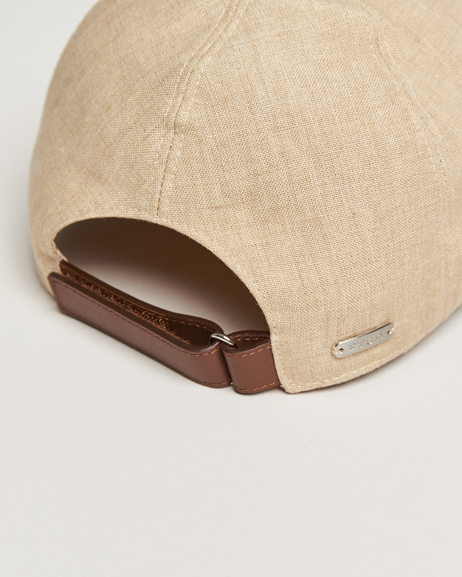 Herre | Eton Solid Linen Cap Beige | Eton | Solid Linen Cap Beige