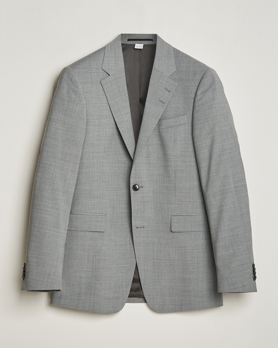 Herre | Dressjakker | Tiger of Sweden | Justin Wool Travel Suit Blazer Grey Melange