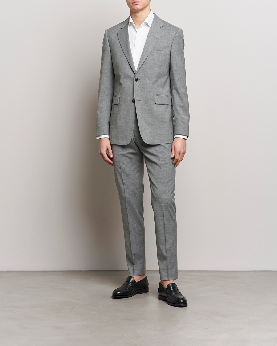 Herre | Dressjakker | Tiger of Sweden | Justin Wool Travel Suit Blazer Grey Melange