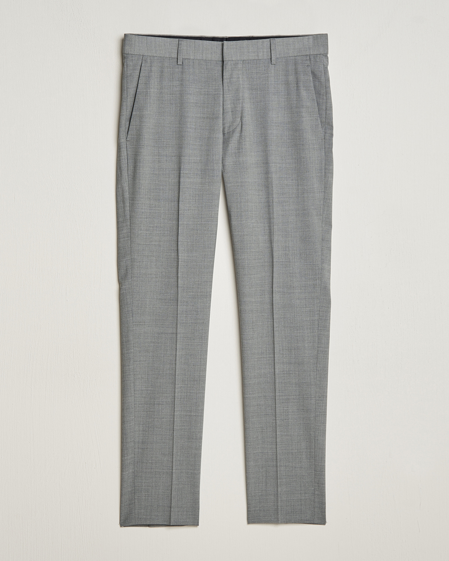 Herre | Bukser | Tiger of Sweden | Tenuta Wool Travel Suit Trousers Grey Melange