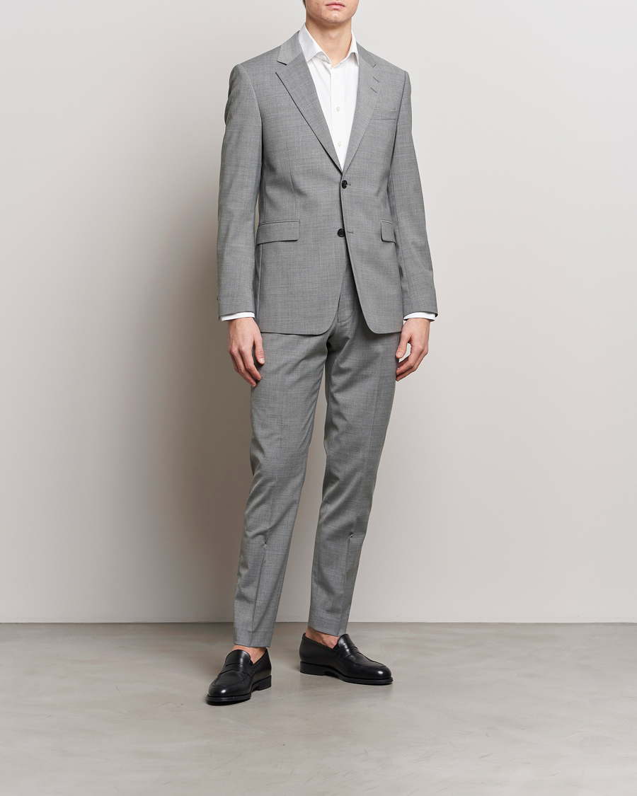 Herre | Bukser | Tiger of Sweden | Tenuta Wool Travel Suit Trousers Grey Melange