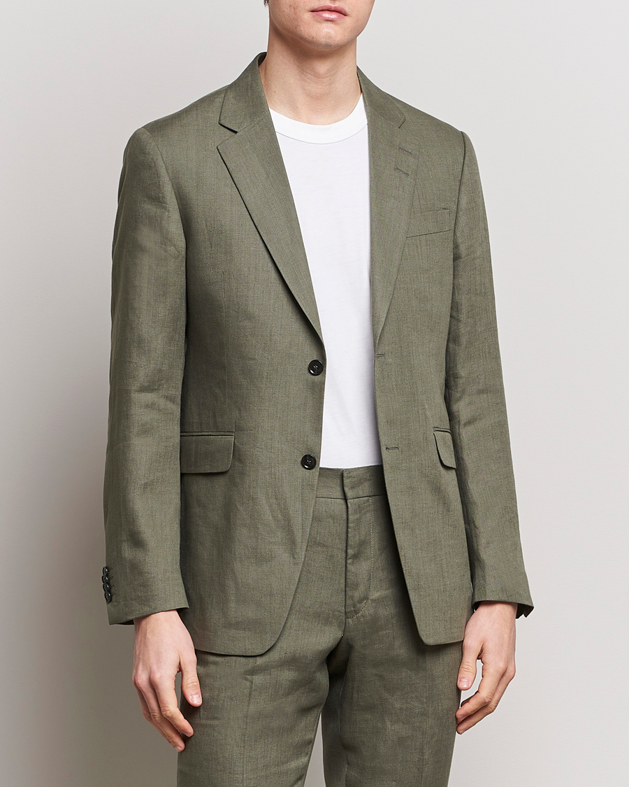 Herre | Linblazer | Tiger of Sweden | Justin Linen Blazer Thyme