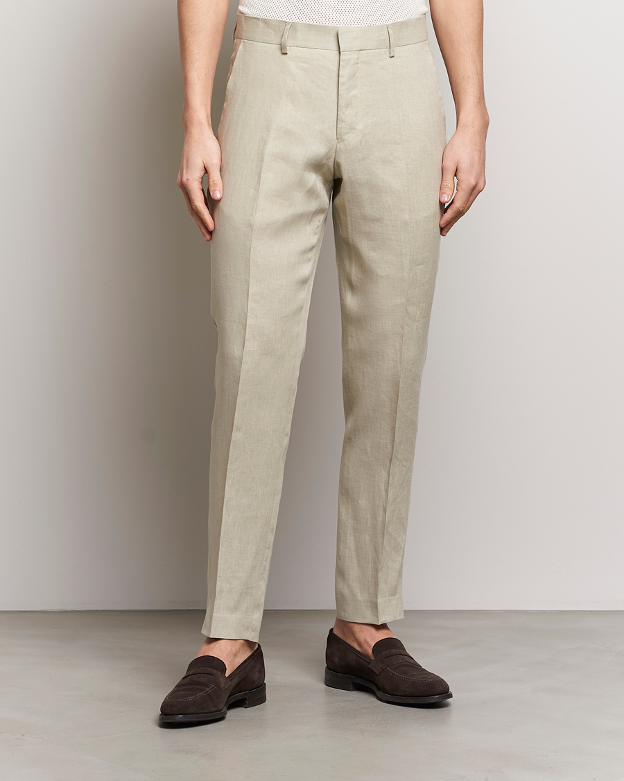 Herre | Plagg i lin | Tiger of Sweden | Tenuta Linen Suit Trousers Dawn Misty