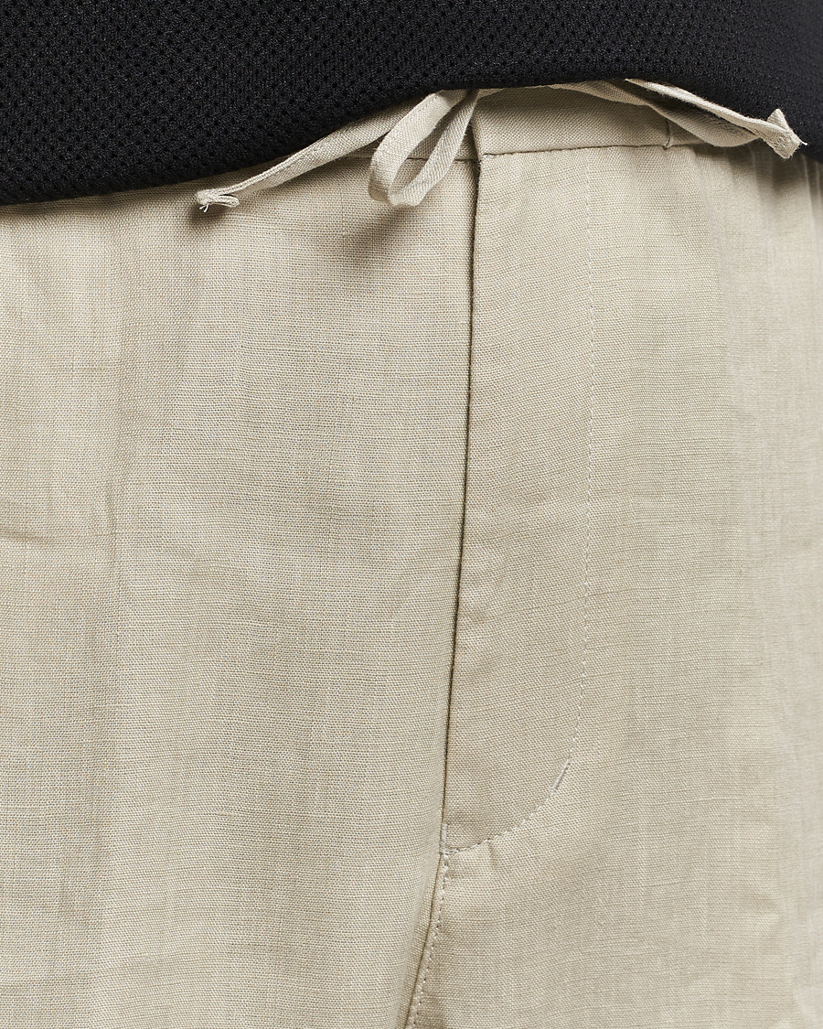Herre | Bukser | Tiger of Sweden | Iscove Linen Drawstring Trousers Dawn Misty