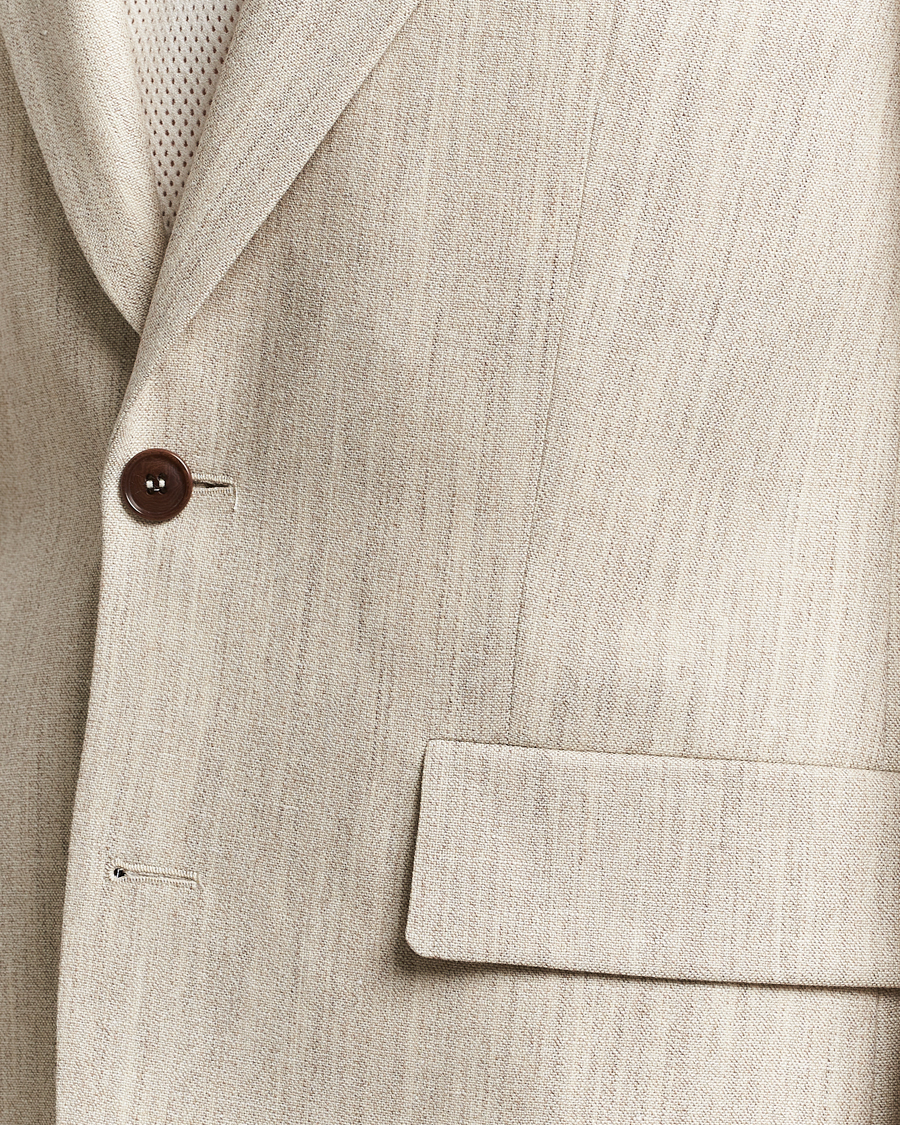 Herre | Dressjakker | Tiger of Sweden | Jon Wool/Linen Canvas Blazer Natural White