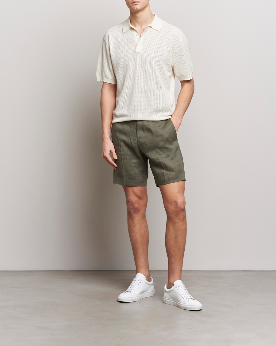 Herre | Shorts | Tiger of Sweden | Thiago Linen Shorts Thyme