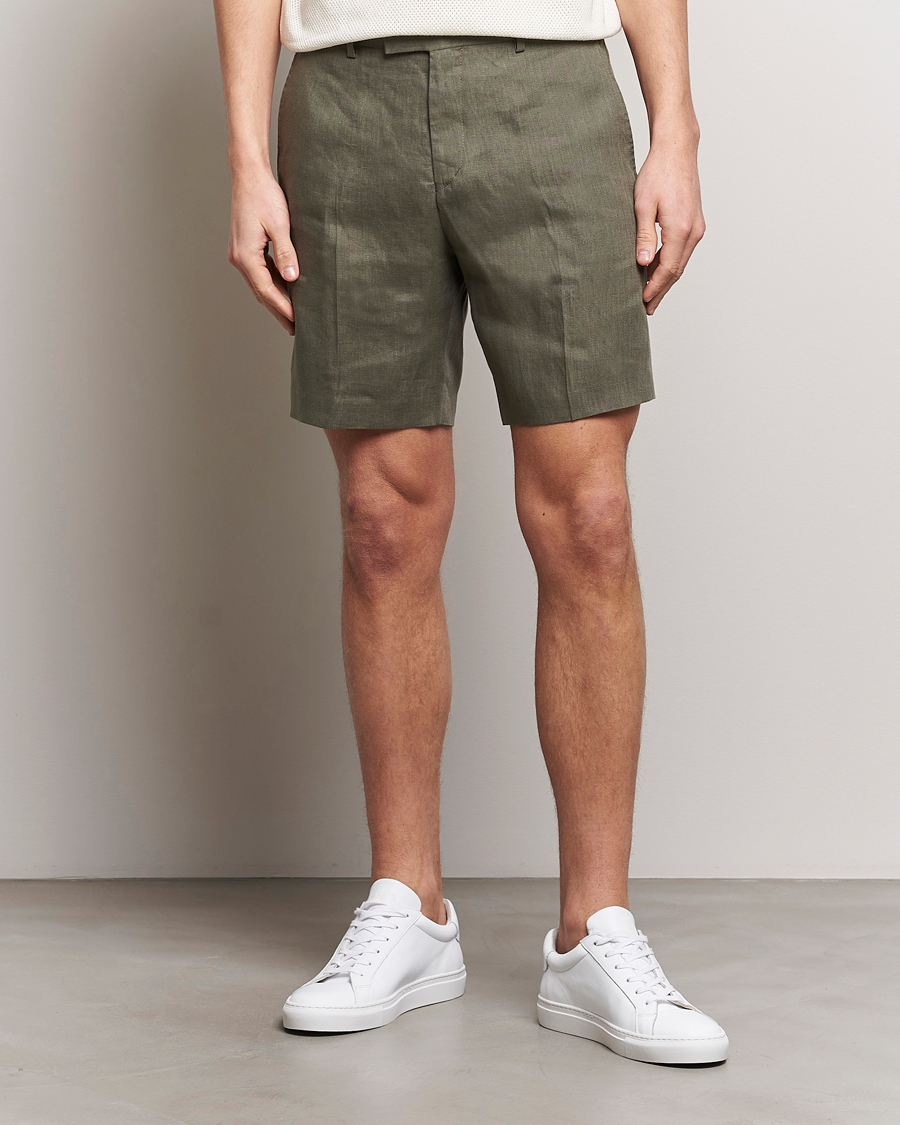 Herr | Shorts | Tiger of Sweden | Thiago Linen Shorts Thyme