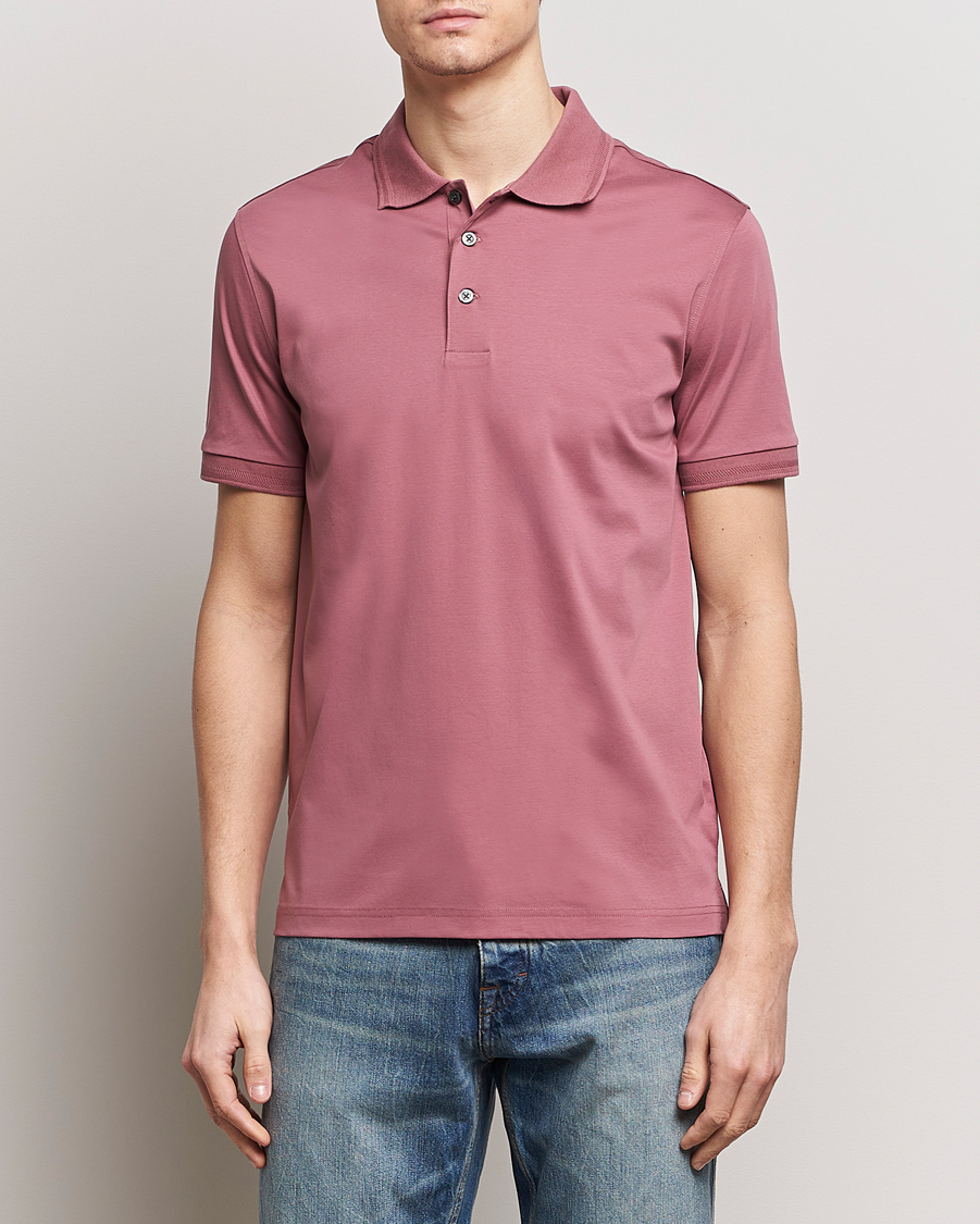 Herre | Pikéer | Tiger of Sweden | Riose Cotton Polo Rose Brown