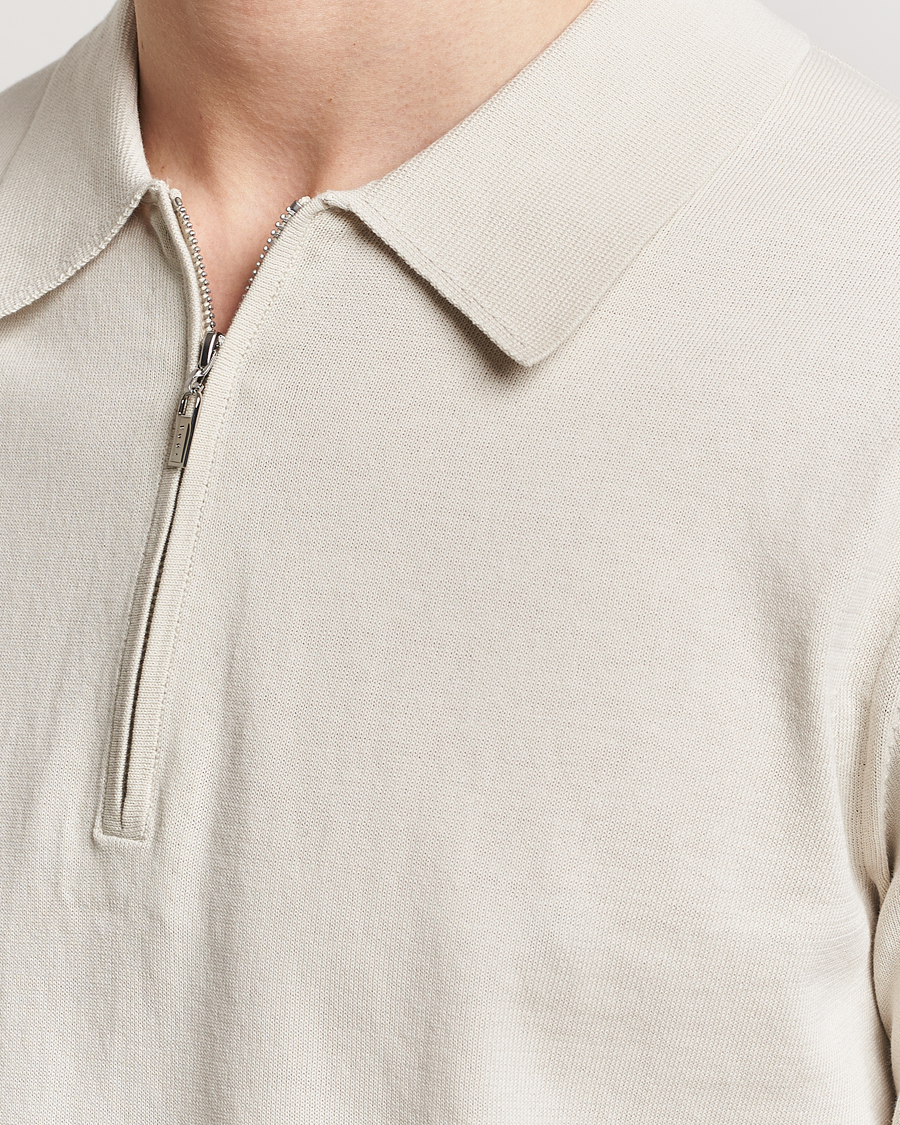Herre | Pikéer | Tiger of Sweden | Orbit Knitted Cotton Polo Off White